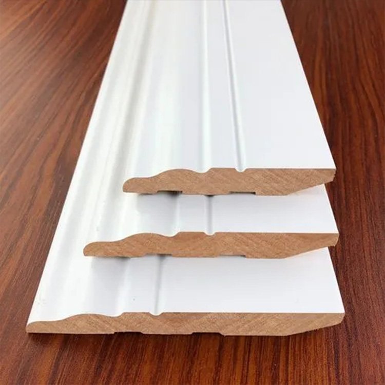 White Primed Solid Wood Decorative Building Materials Wall Frame Trim Mouldings