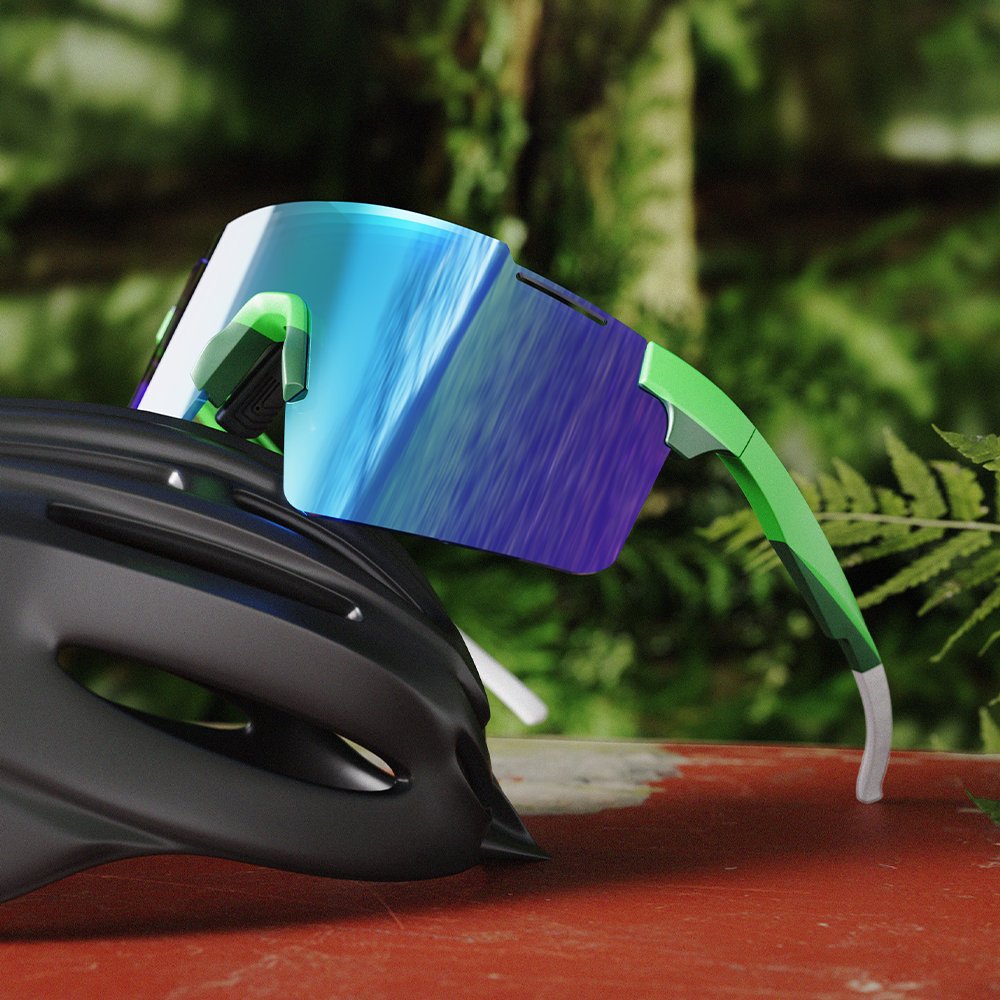Wholesale Custom Rimless Outdoor Sports Mountain Bike Glasses Sunglasses OEM Men UV400 Bicycle Cycling Sunglasses