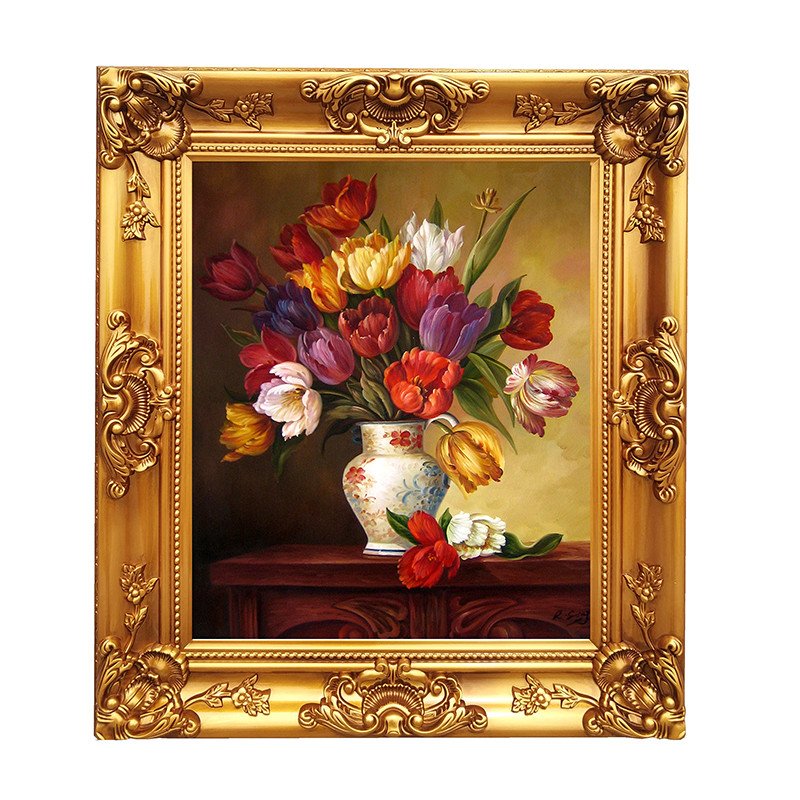 Custom Antique Classic Vintage Wholesale Wooden Picture Frame Moulding Gold Wood Oil Painting Frames Wall Decorative Photo Frame
