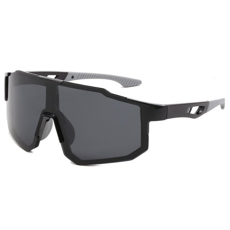 Outdoor Navy Blue Sports Running Sunglasses with UV400 Lenses and Windproof Goggles Durable PC Frame Unique Personality Style