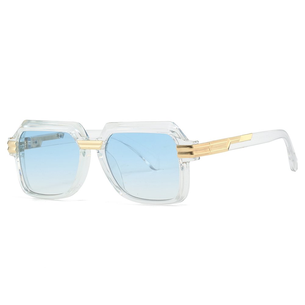 Famous Brand Oversized Blue Grey Shades Sunglasses Large Square Shape Unisex Transparent Sport Running Cycling Sunglasses Cheap