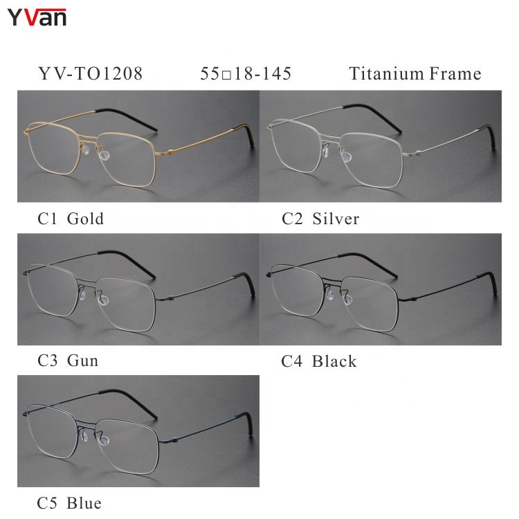 Pure Titanium High Quality Frame optical Gold Designer Eyeglass Frames For Men Eyewear Spectacle Frames Wholesale Trade