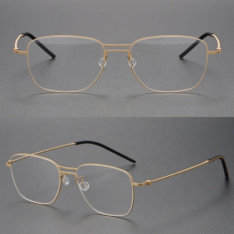 Pure Titanium High Quality Frame optical Gold Designer Eyeglass Frames For Men Eyewear Spectacle Frames Wholesale Trade