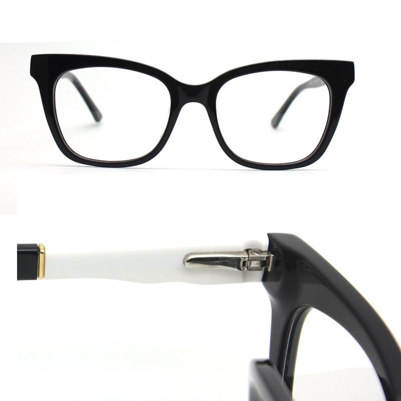 2025 Fashion Designer Custom Spectacle Frame Anti Blue Light Eye Glasses Retro Cat Eye Acetate Optical Glasses Frames