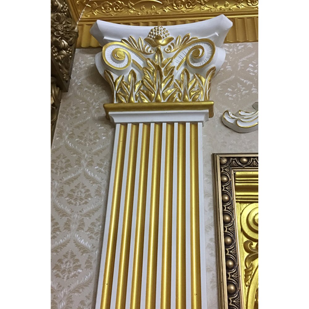 Modern Luxury decorative wall art 3d panels, white frame moulding for exhibition halls