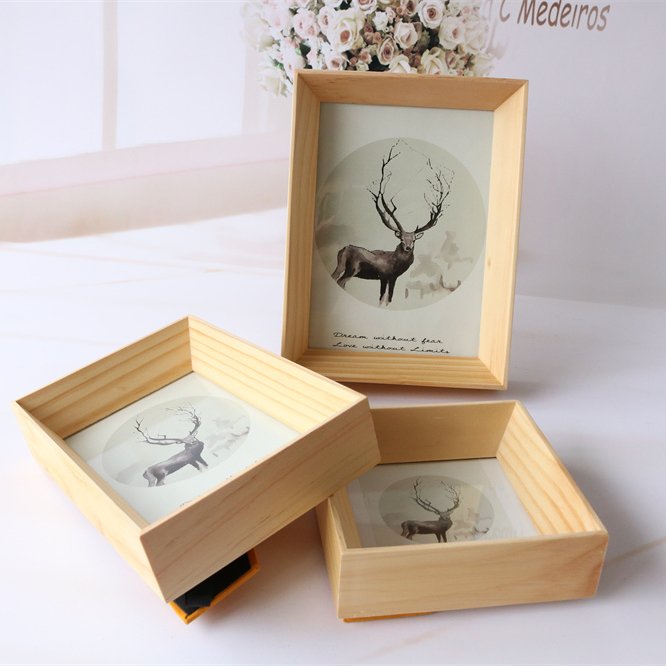 Custom wood frame stand picture frame wooden moulding classical carved 4x4 wood picture frame