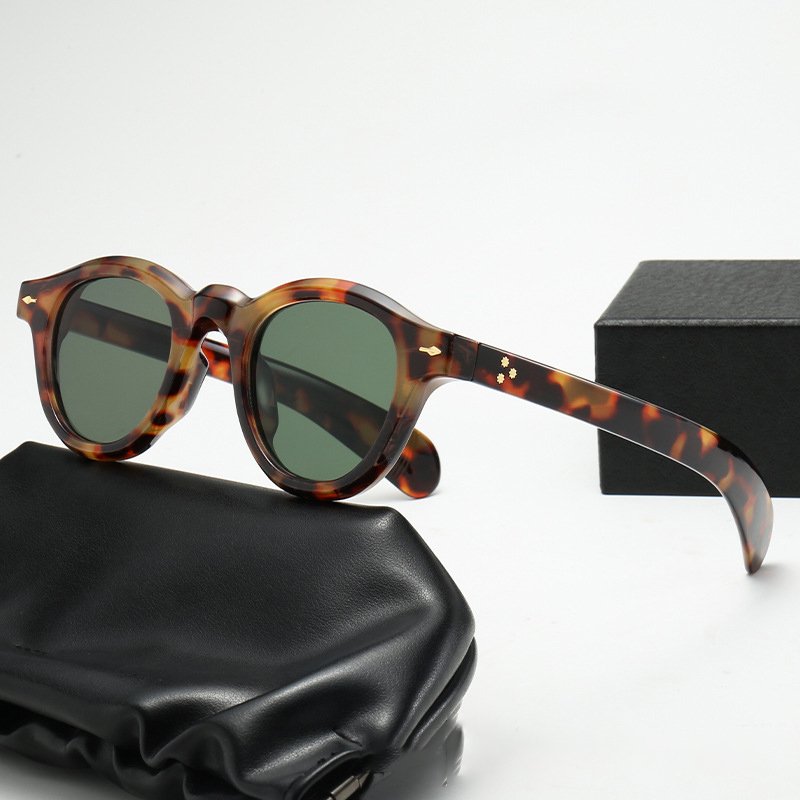 New Classic Vintage Small Round Sun Glasses Men Fashion Custom Sunglasses Logo Wholesale Ins Lunette De Soleil Women