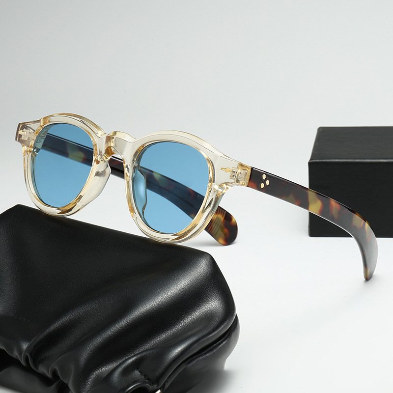 New Classic Vintage Small Round Sun Glasses Men Fashion Custom Sunglasses Logo Wholesale Ins Lunette De Soleil Women