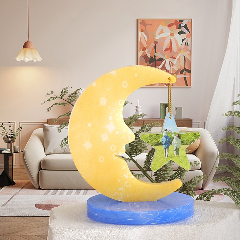 DIY Handmade Epoxy Resin Mold Heart Moon Shaped Picture Frame Arrangement Hanging Ornament Silicone Resin Molds