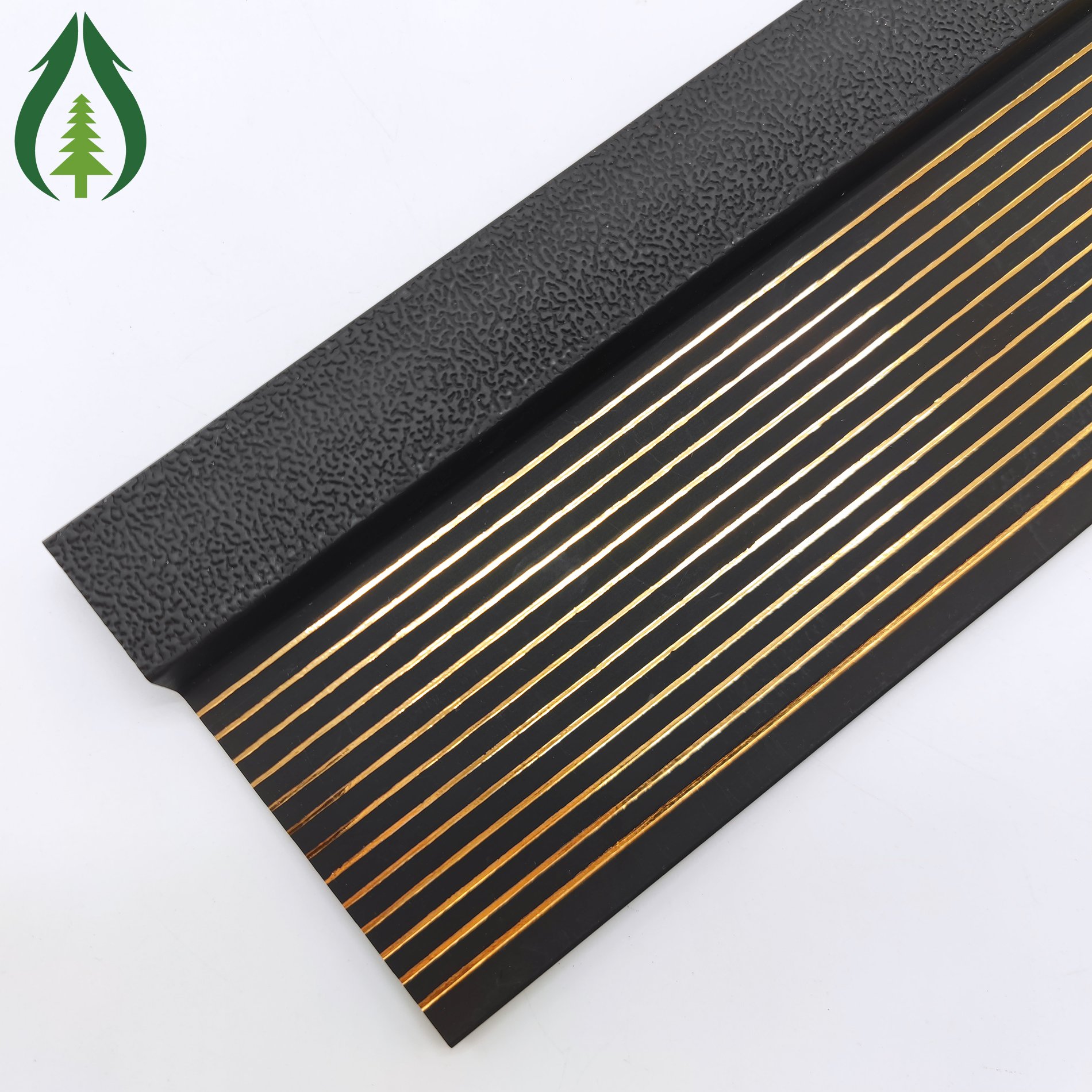 Gold Line Wood Decorative PS PVC Wall Panel Production Wall Decor Panel Exterior Wall Decorative Foam Panels