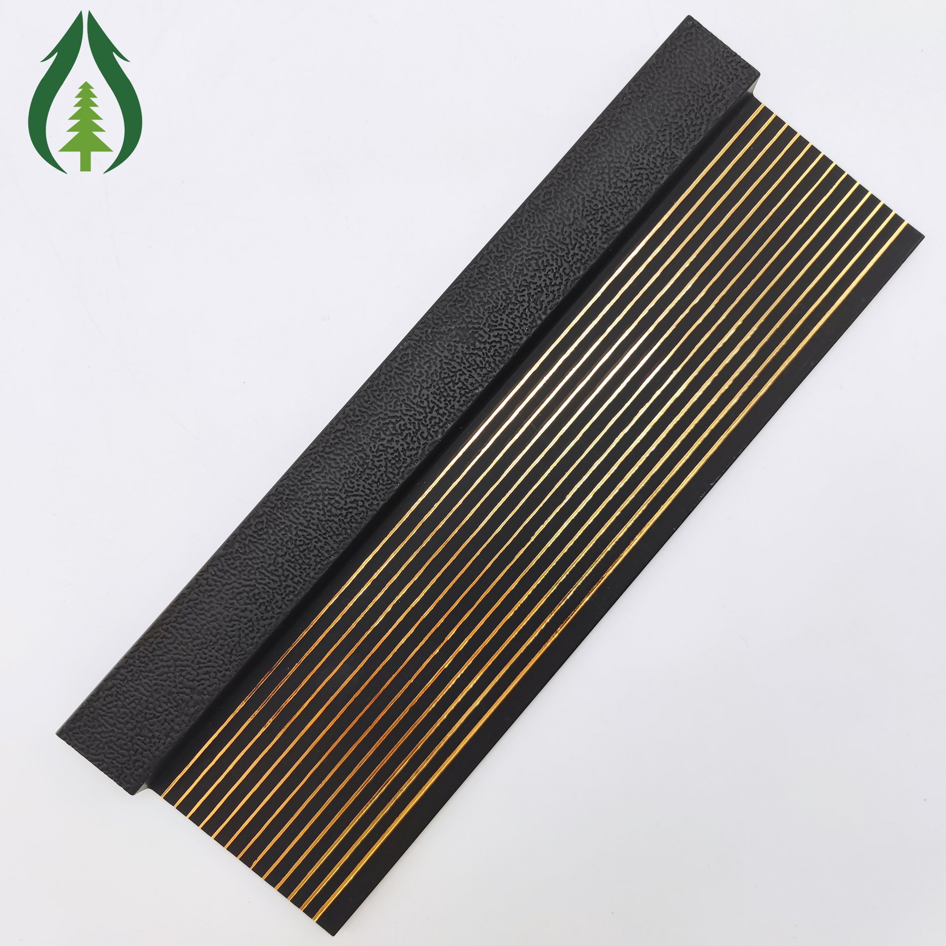Gold Line Wood Decorative PS PVC Wall Panel Production Wall Decor Panel Exterior Wall Decorative Foam Panels