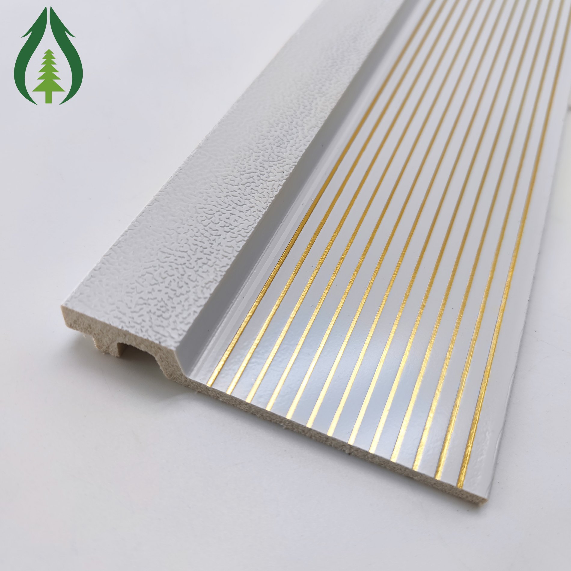 Gold Line Wood Decorative PS PVC Wall Panel Production Wall Decor Panel Exterior Wall Decorative Foam Panels