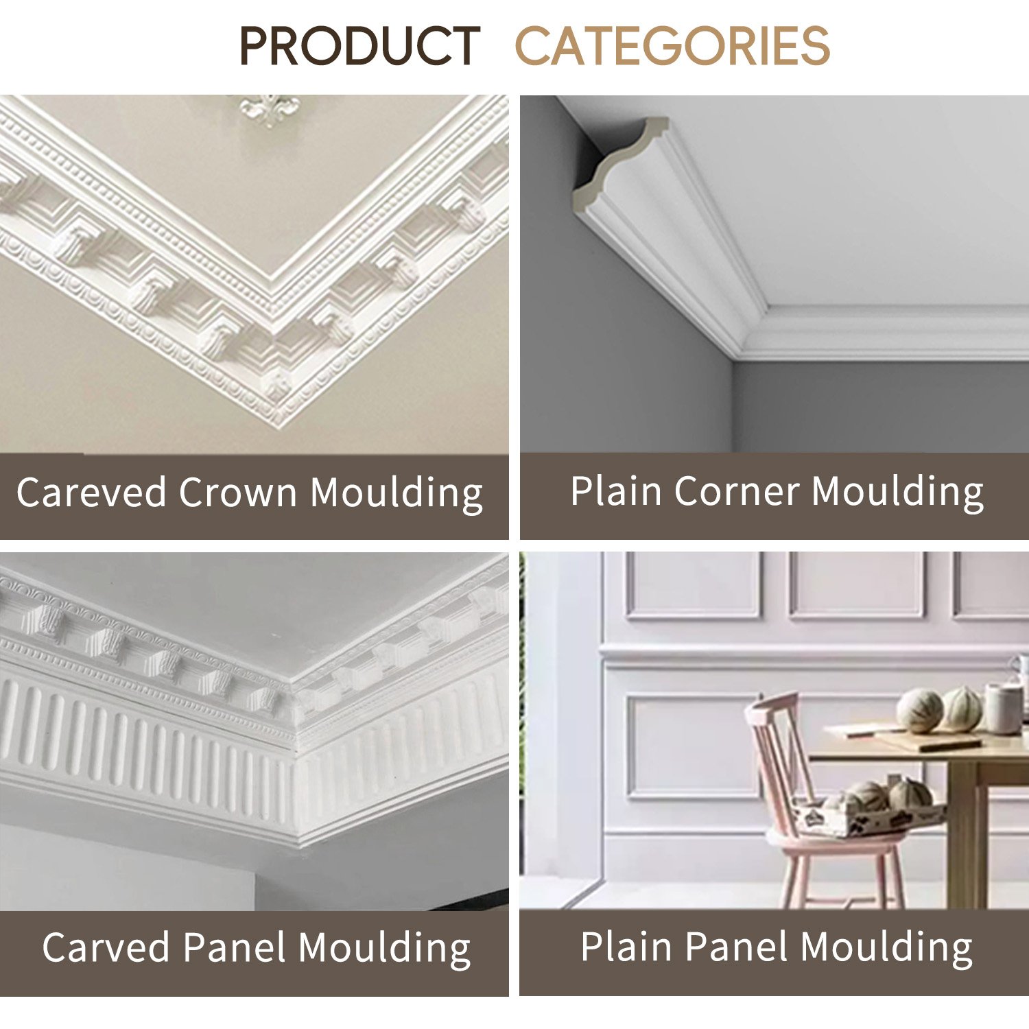 Auuan Manufacturer PU Cornice Ceiling Framing Decorative Coving Molding for Interior Ceiling Decoration