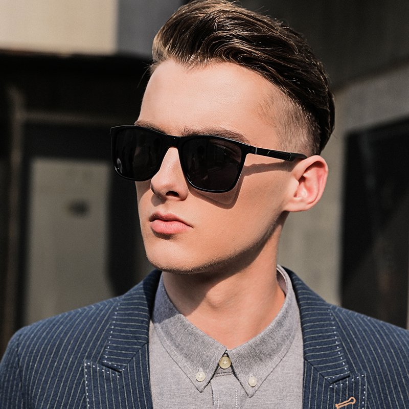 High quality TR90 frame al-mg temple polarized lenses mens glasses luxury driving sunglasses