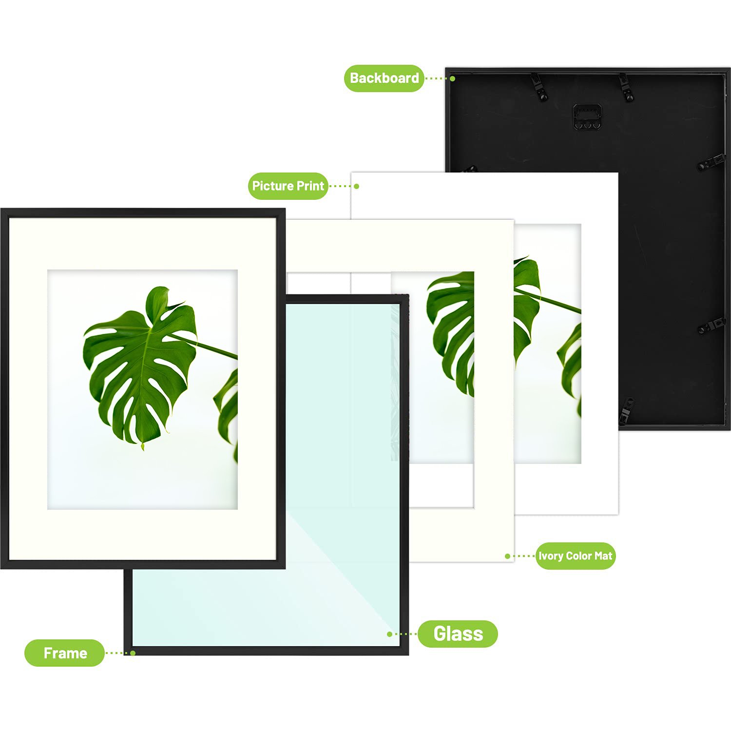 Oem Odm Speciality Custom 12x18 Black Wood Art Wall Mount Poster Frame Picture Frame Picture Photo Frame With Mat