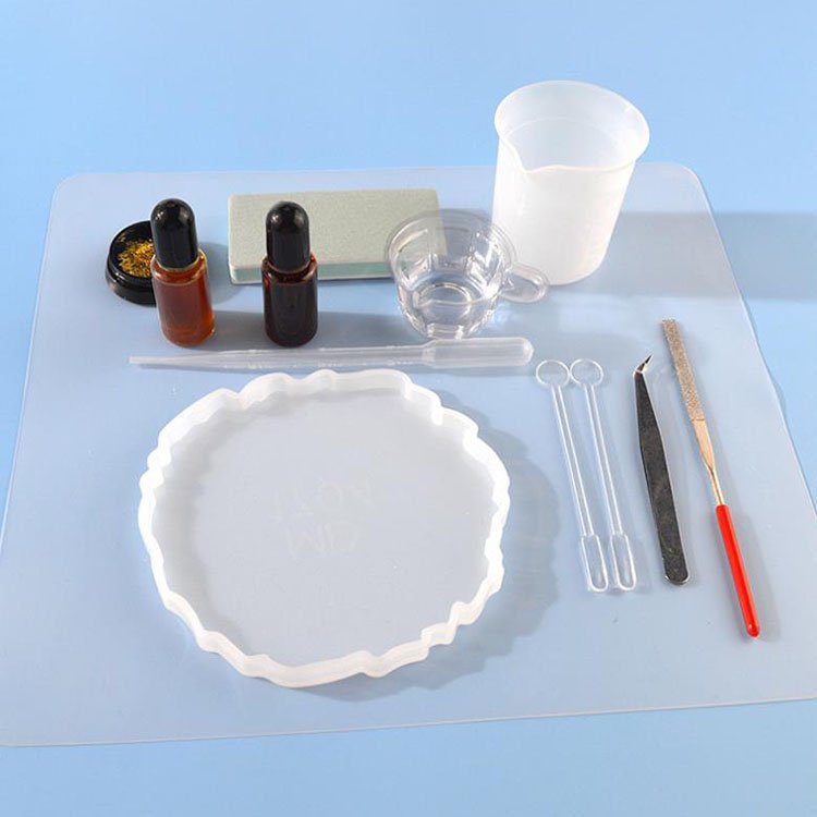 YS Diy Silicone Gasket Crystal Drop Glue Resin Metal Frame Making Anti Dirty Desktop Placemat Baking Mat Making Pad Attachment