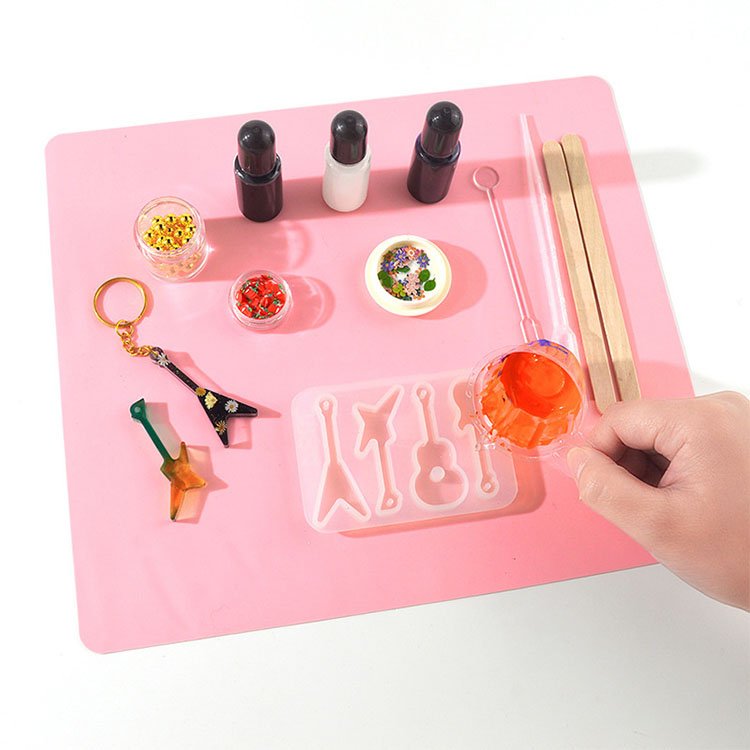 YS Diy Silicone Gasket Crystal Drop Glue Resin Metal Frame Making Anti Dirty Desktop Placemat Baking Mat Making Pad Attachment