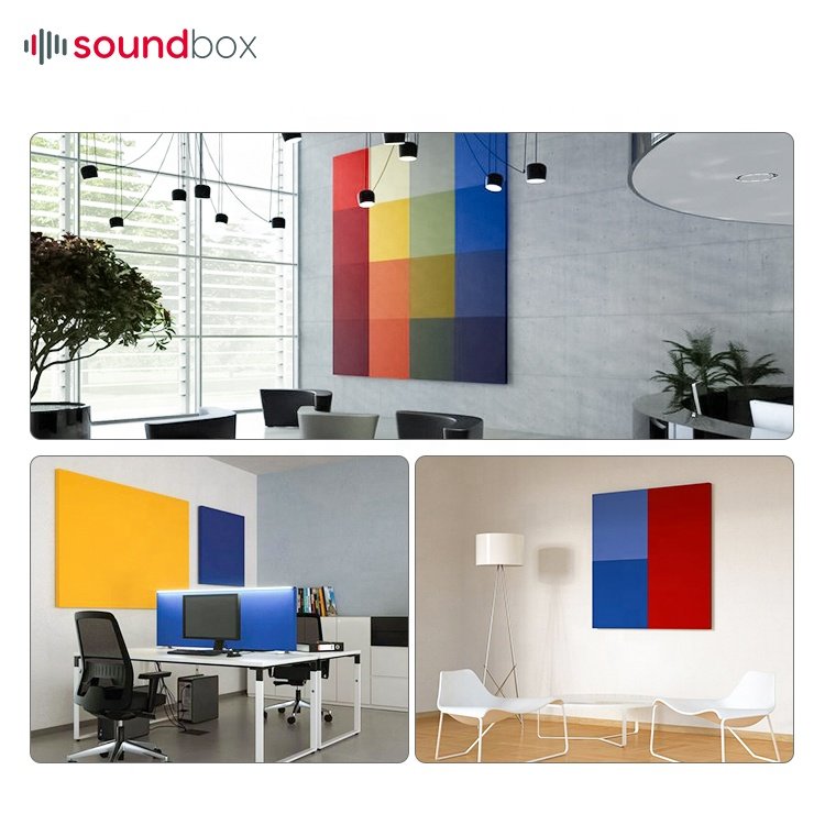 Sound Absorbing Acoustic Panels Framed Decorative Fabric Acoustic Wrapped Panels for Conference Room Studio Music Room