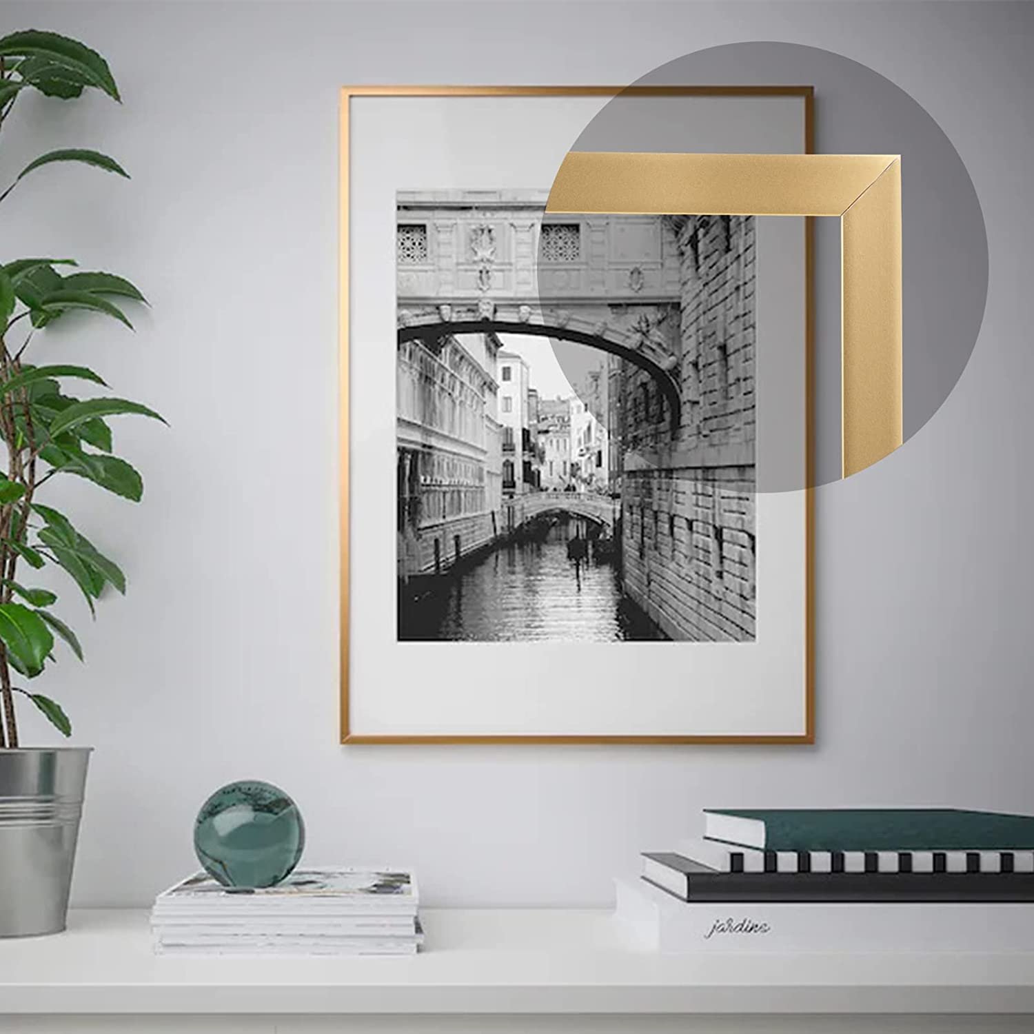 Customized Silver Gold Black Rose Gold Aluminum Picture Frame Profile Mirror Frame New Design for Art paintings
