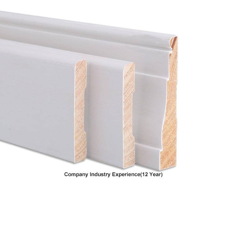 Full Customization White Gesso Primed Pine Wood Door Frame Moulding For Decoration