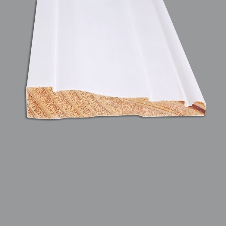 Full Customization White Gesso Primed Pine Wood Door Frame Moulding For Decoration
