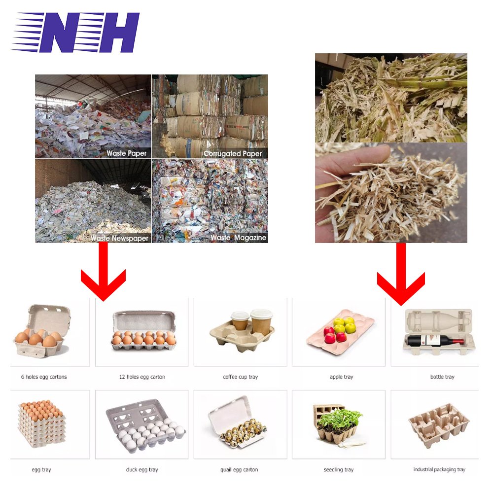 Customized pulp tray insert for tomato stew pulp molding machine with aluminum frame 18 piece egg pulp tray forming machine