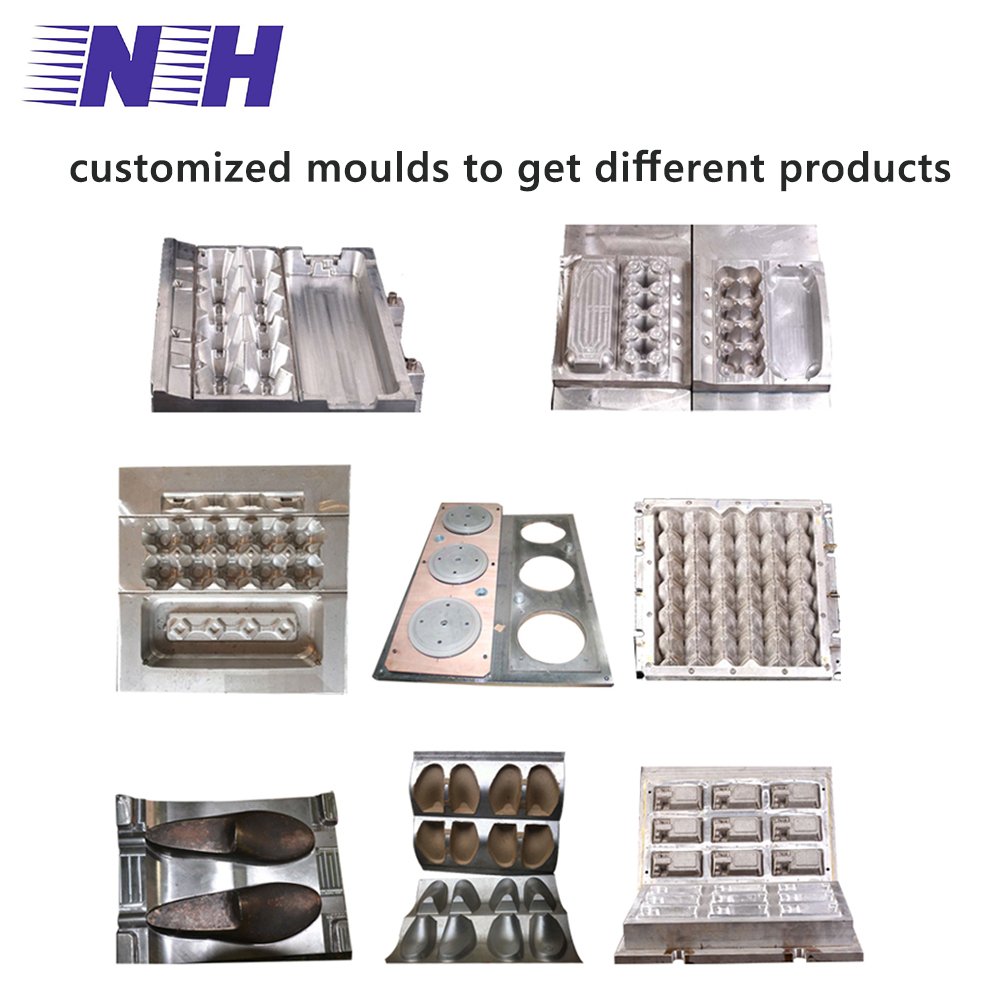 Customized pulp tray insert for tomato stew pulp molding machine with aluminum frame 18 piece egg pulp tray forming machine