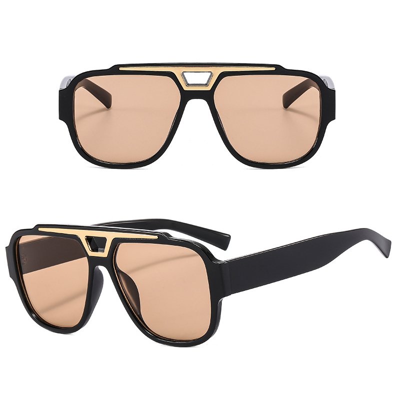DL Glasses High Quality polit sunglasses men large frame double beam custom sun shades oversized fashion riding eyewear