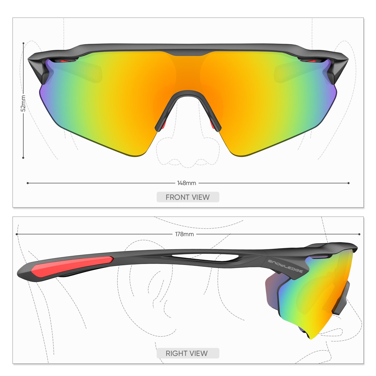HUBO 502 Polarized Sports Sunglasses for Men Women Running Cycling Fishing Golf Driving Shades Sun Glasses Tr90