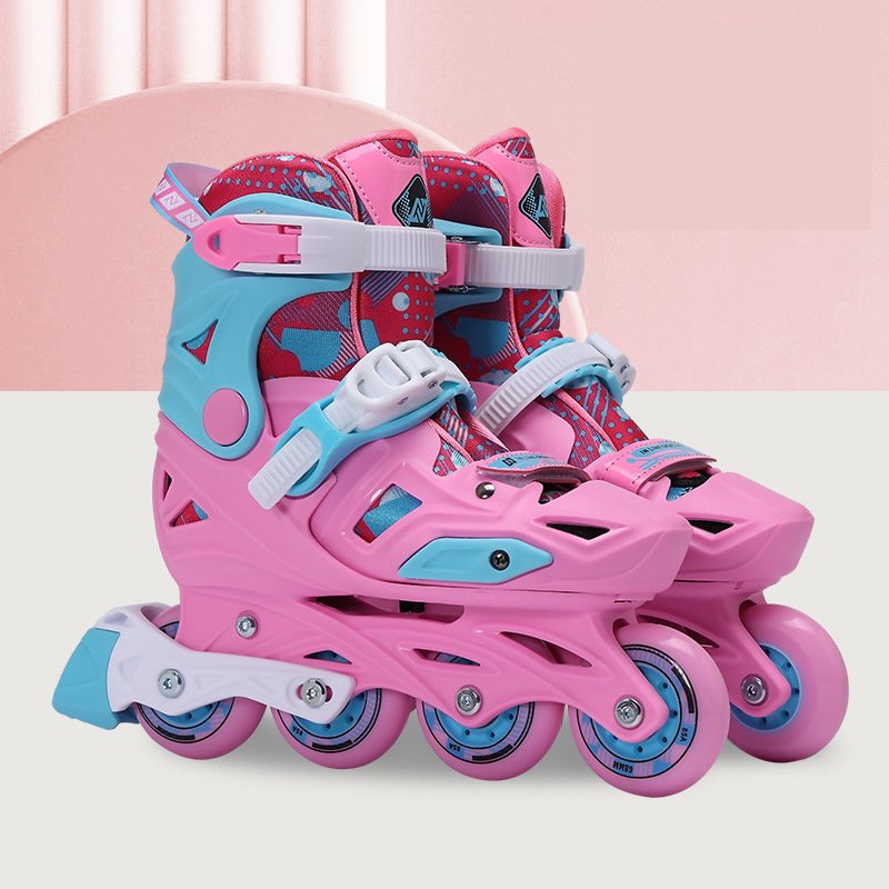 Professional Adjustable Size Children's Inline Roller Skates Slalom Freestyle Skates Boys and Girls Skates Training Available