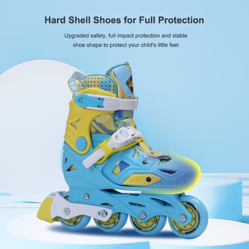 Professional Adjustable Size Children's Inline Roller Skates Slalom Freestyle Skates Boys and Girls Skates Training Available
