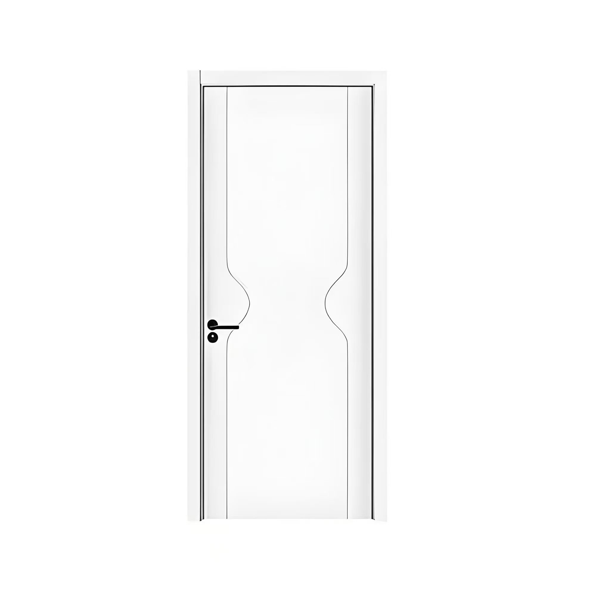 Economic Modern Design Waterproof MDF Internal Door with Push Pull Opening Honeycomb Melamine Door Finish Wooden Glass Material