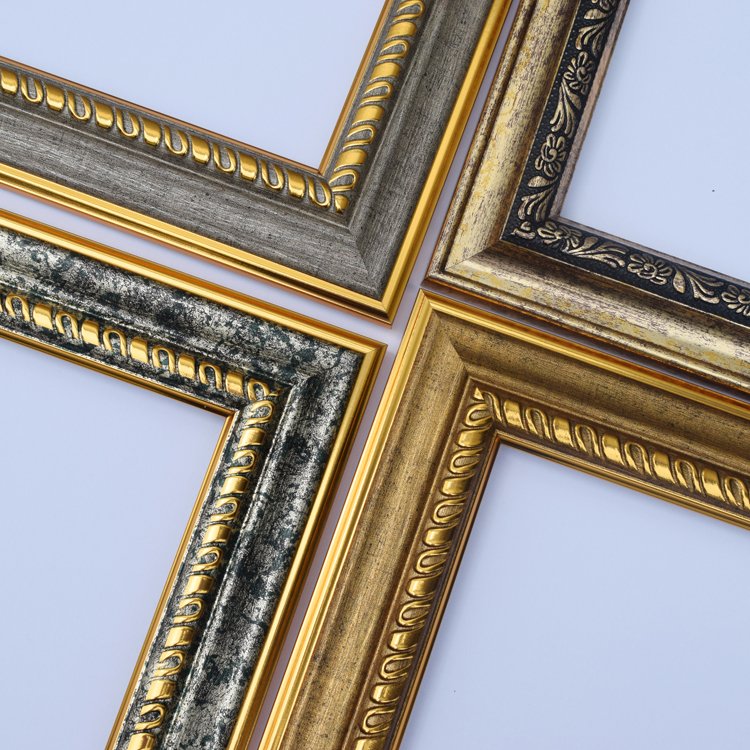J06044 Series Picture Photo Painting Mirror Carton Box Plastic Frame Classical Ps Frame Moulding 20 Cartons Per Design 60mm Wide