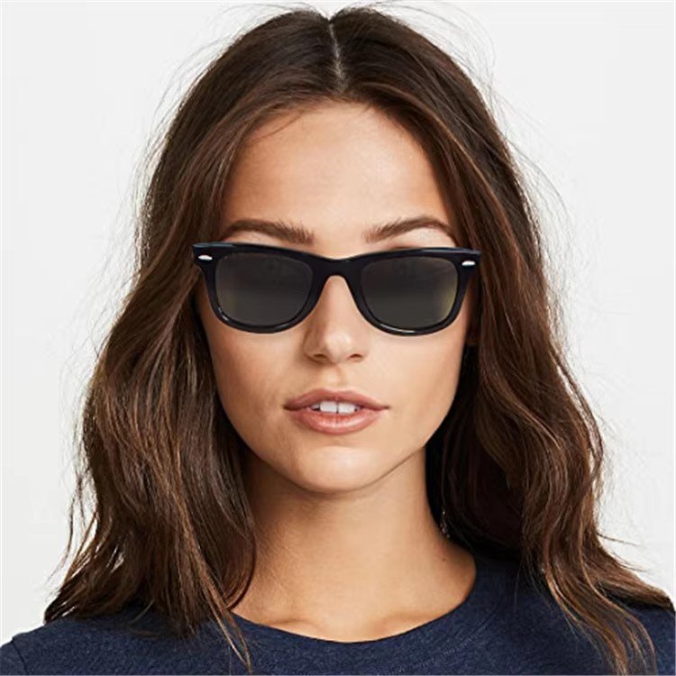 Classic Ray 2140 Luxury Brand Designer Acetate Frame Sunglasses Men Vintage Italy Designer Sun Glasses Women Glass Lens Eyewear