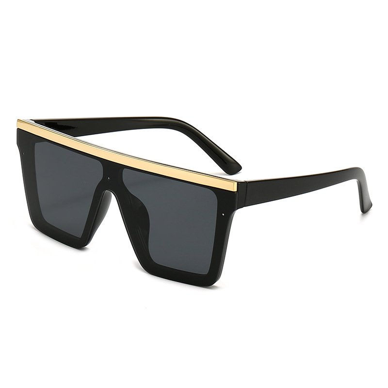 30020 New Trendy Large Frame One Piece Mirror Lens Women Sun Glasses Retro Square Sunglasses Men High Quality Wholesale