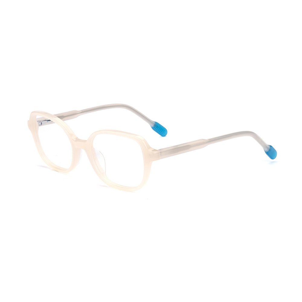 Stylish Cool Girl LM1012 Fashion Brand Eyeglasses Rectangle Acetate Frames for Kids of All Ages Dot Geometric 3 Days 2 Pcs
