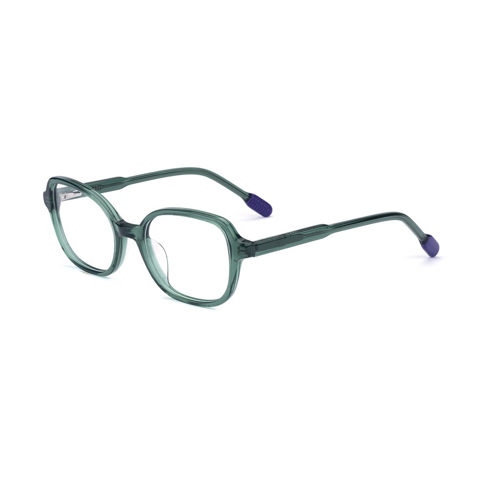 Stylish Cool Girl LM1012 Fashion Brand Eyeglasses Rectangle Acetate Frames for Kids of All Ages Dot Geometric 3 Days 2 Pcs