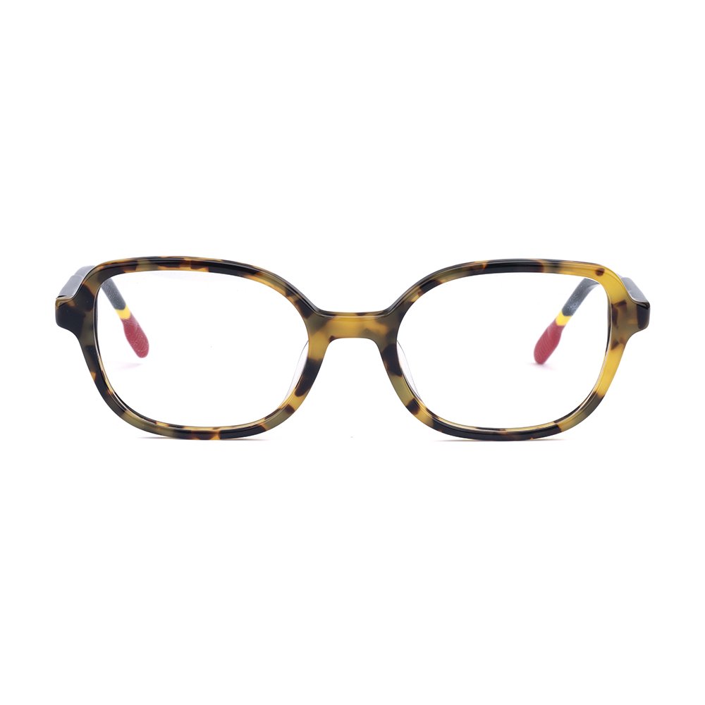 Stylish Cool Girl LM1012 Fashion Brand Eyeglasses Rectangle Acetate Frames for Kids of All Ages Dot Geometric 3 Days 2 Pcs