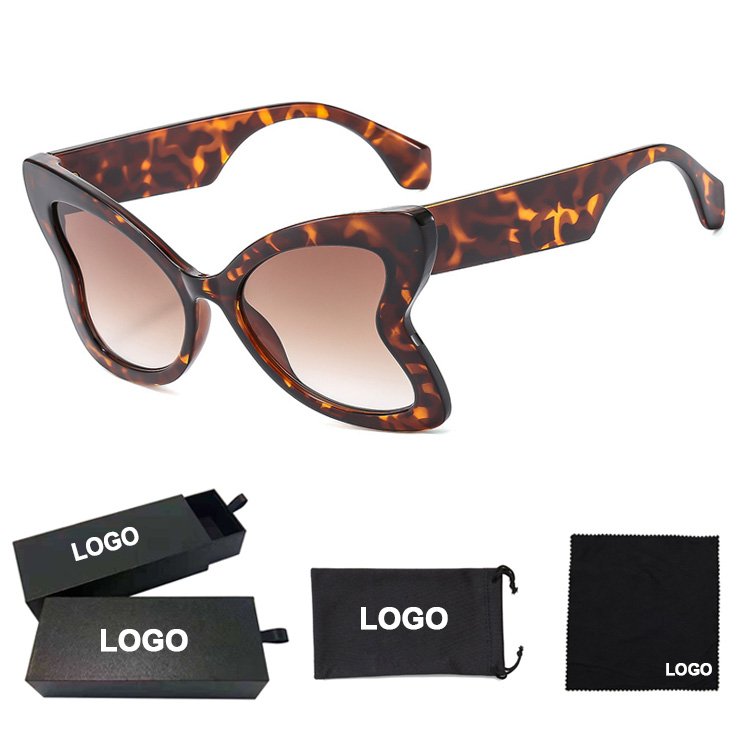 Wholesale New Butterfly PC Sunglasses Outdoor UV400 PC Frame Metal Hinge Womens Fashion Custom Sun Glasses For Ladies Women