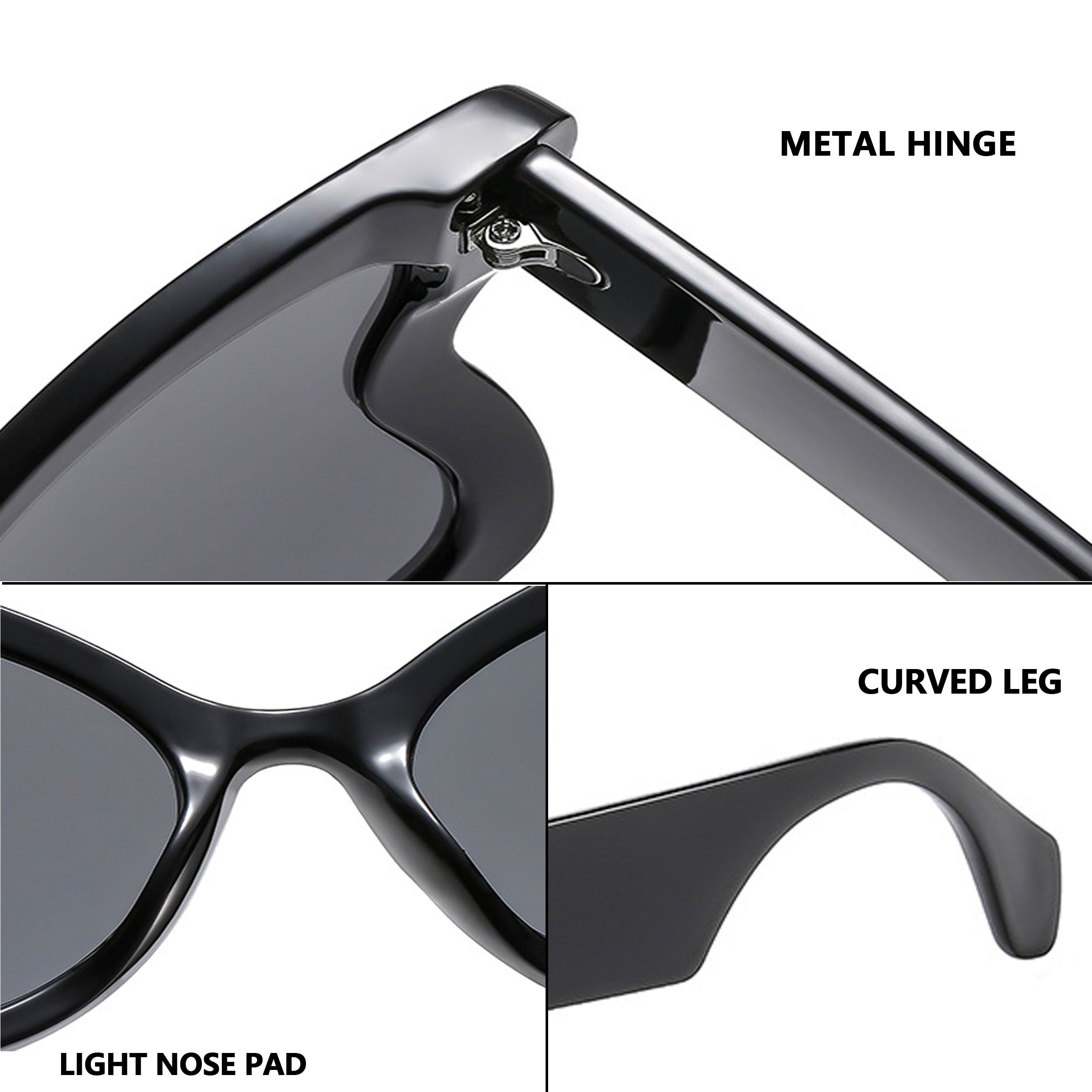 Wholesale New Butterfly PC Sunglasses Outdoor UV400 PC Frame Metal Hinge Womens Fashion Custom Sun Glasses For Ladies Women