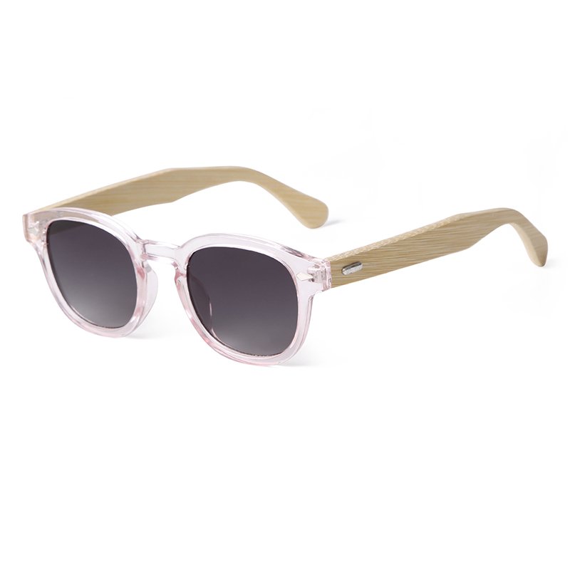 Classic Bamboo temple shades Unisex Vintage Rivet Round Wooden Sunglasses Men woman luxury sun glasses custom logo