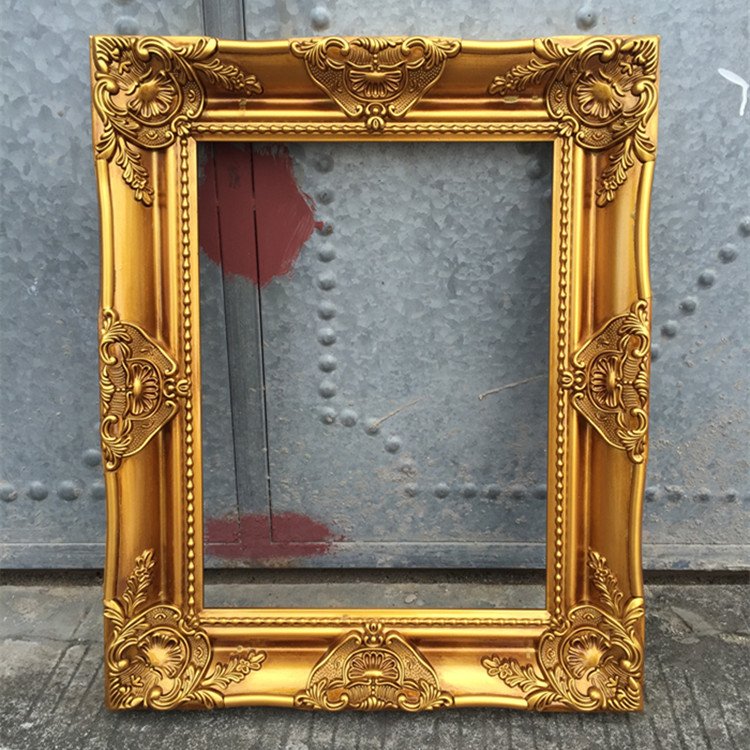 Customize Gold Color Antique Baroque Vintage Wood Luxury Photo Picture Wall Mount Frame For Home Decor