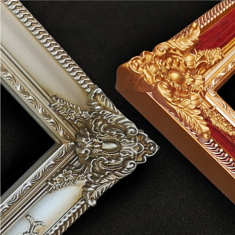 Customize Gold Color Antique Baroque Vintage Wood Luxury Photo Picture Wall Mount Frame For Home Decor