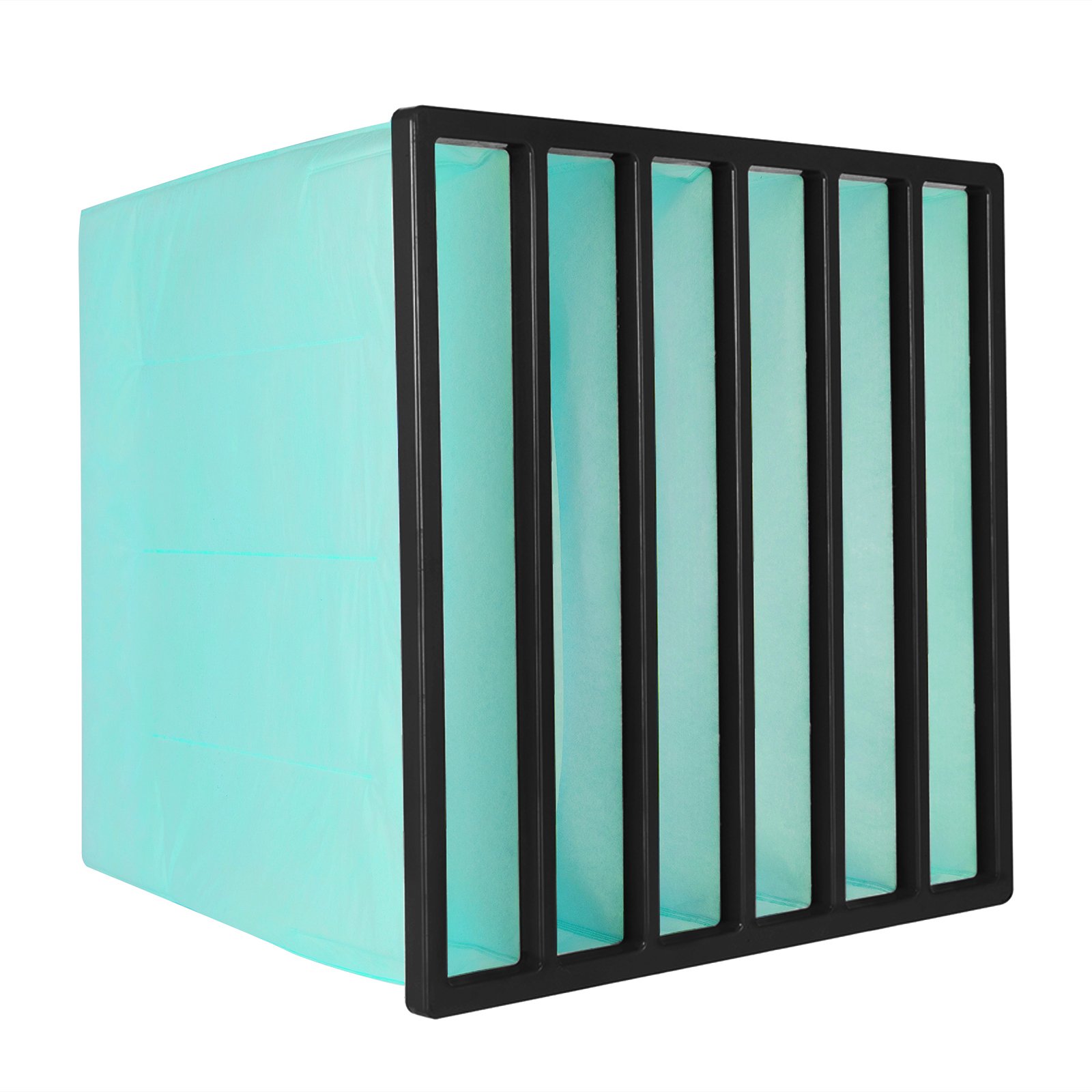 AiFilter M6 Injection Moulded Plastic Frame Medium Efficiency HVAC Fine Filtration Glass Bag Pocket Air Filter One Piece Plastic