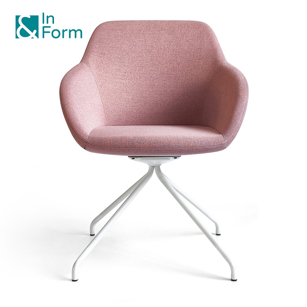 Moulded Foam Fixed Metal Leg Easy Chair Office Task Guest Leisure Armchair Visitor Chairs for Reception Waiting Area