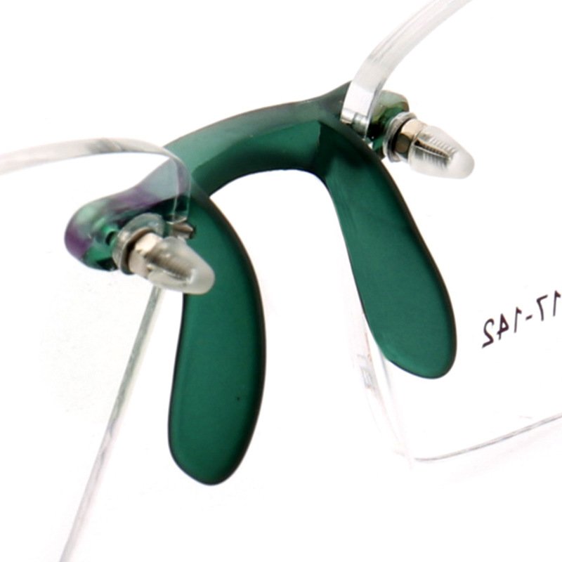 hot newest Wholesale Rectangle Rimless glasses Lightweight High Quality Gun Color TR Optical Glasses Frame