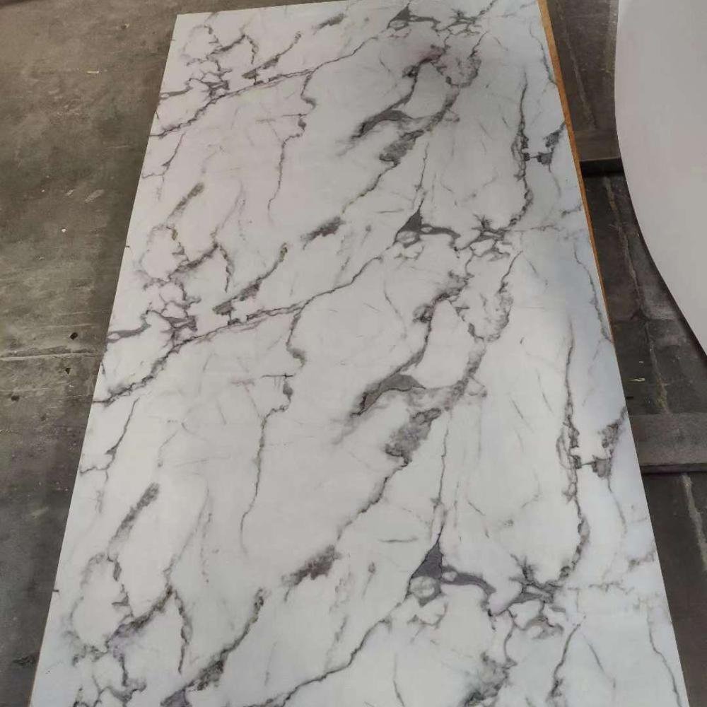 high glossy Eco-friendly Interior wall board 1220*2440 Sheet Marble Pvc Sheet Uv Laminated Plastic Sheet