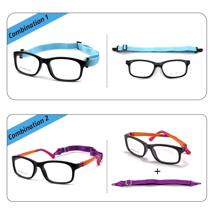 High Quality Unisex Blue TR Material Kids Eyewear Small Square Optical Frame Soft Glasses Wholesale for Children