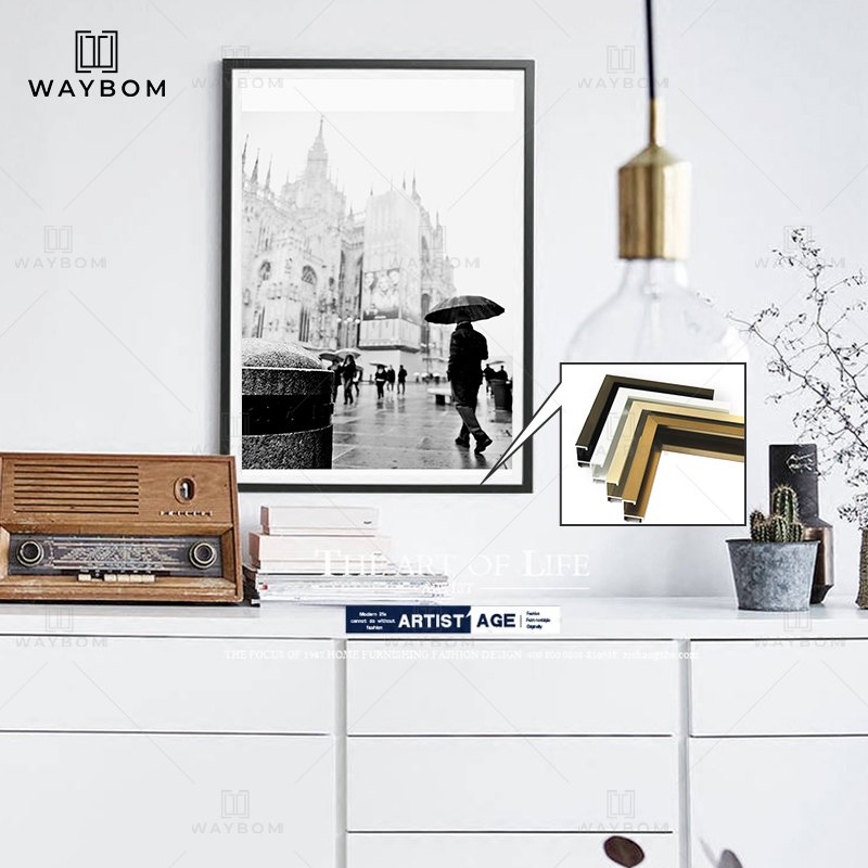 New design Wholesale Photo Frame golden color A4 A5 Multiple sizes for home decoration