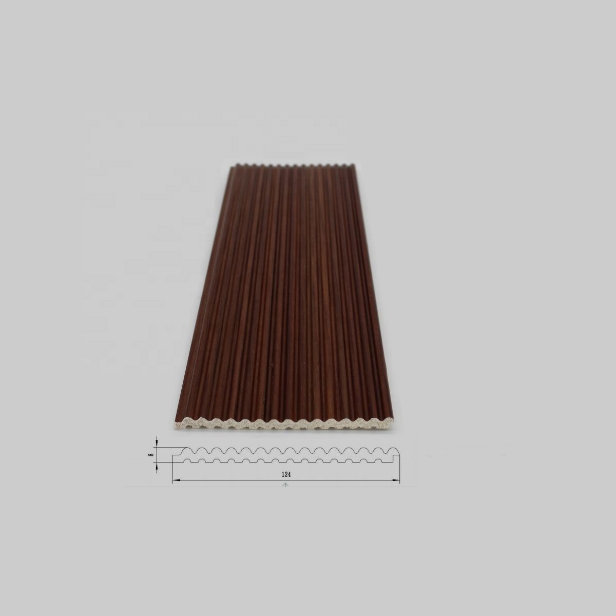 12CM Wave PS Wall Panel Moisture-Proof 3D Fluted Decorative Panels for Interior Wall Panel Frame Ceiling Moulding
